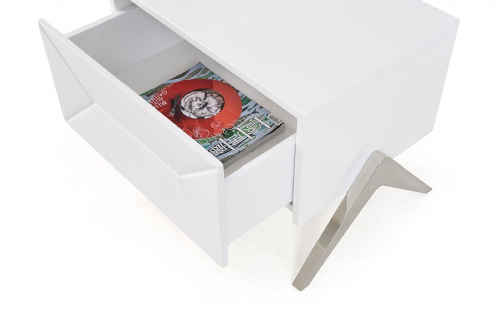 Wood One Drawer Nightstand - 19-inch