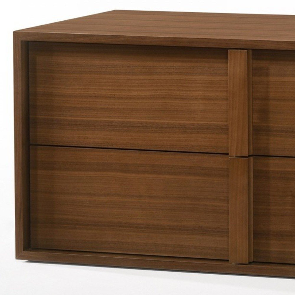 Solid Wood and Wood Two Drawer Nightstand - 19-inch