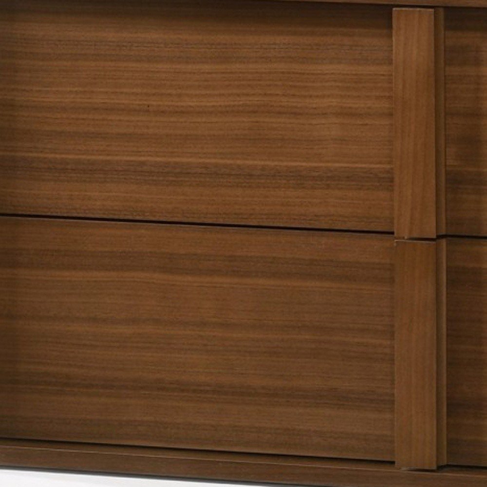 Solid Wood and Wood Two Drawer Nightstand - 19-inch