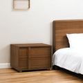 Solid Wood and Wood Two Drawer Nightstand - 19-inch