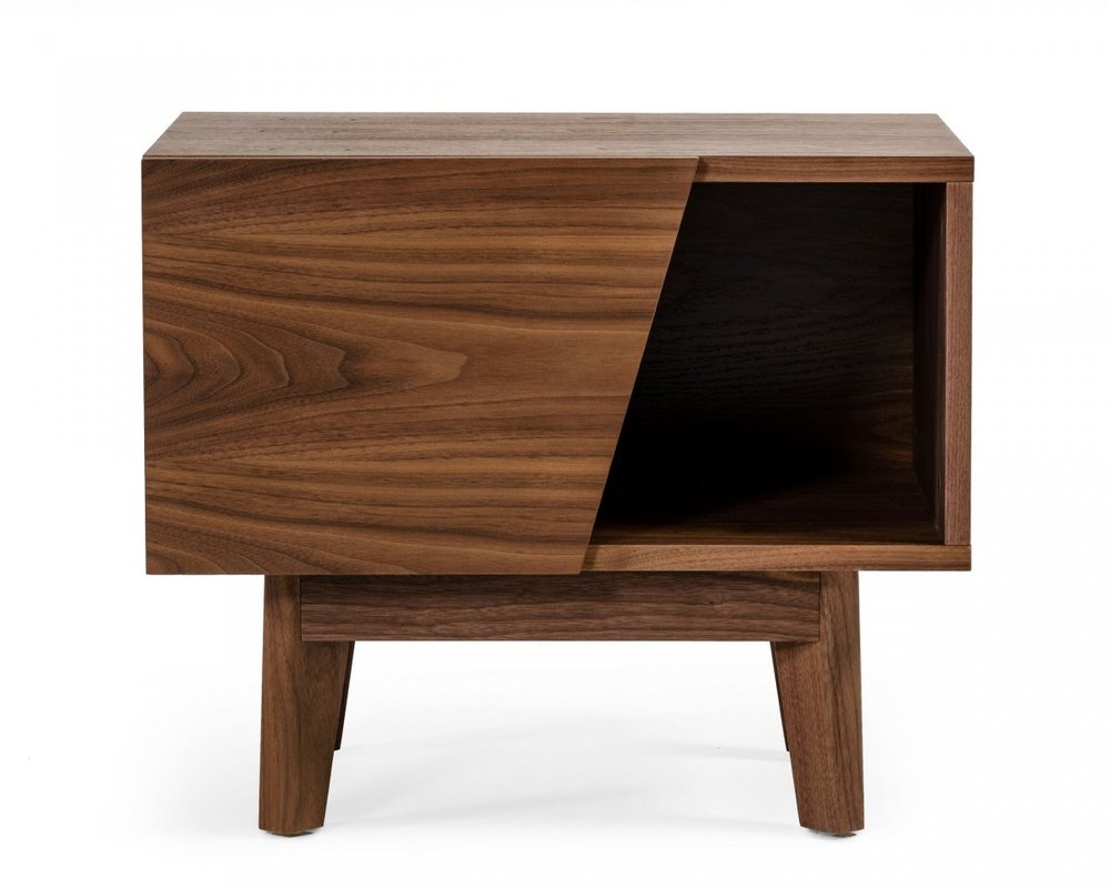 Wood One Drawer Nightstand - 24-inch