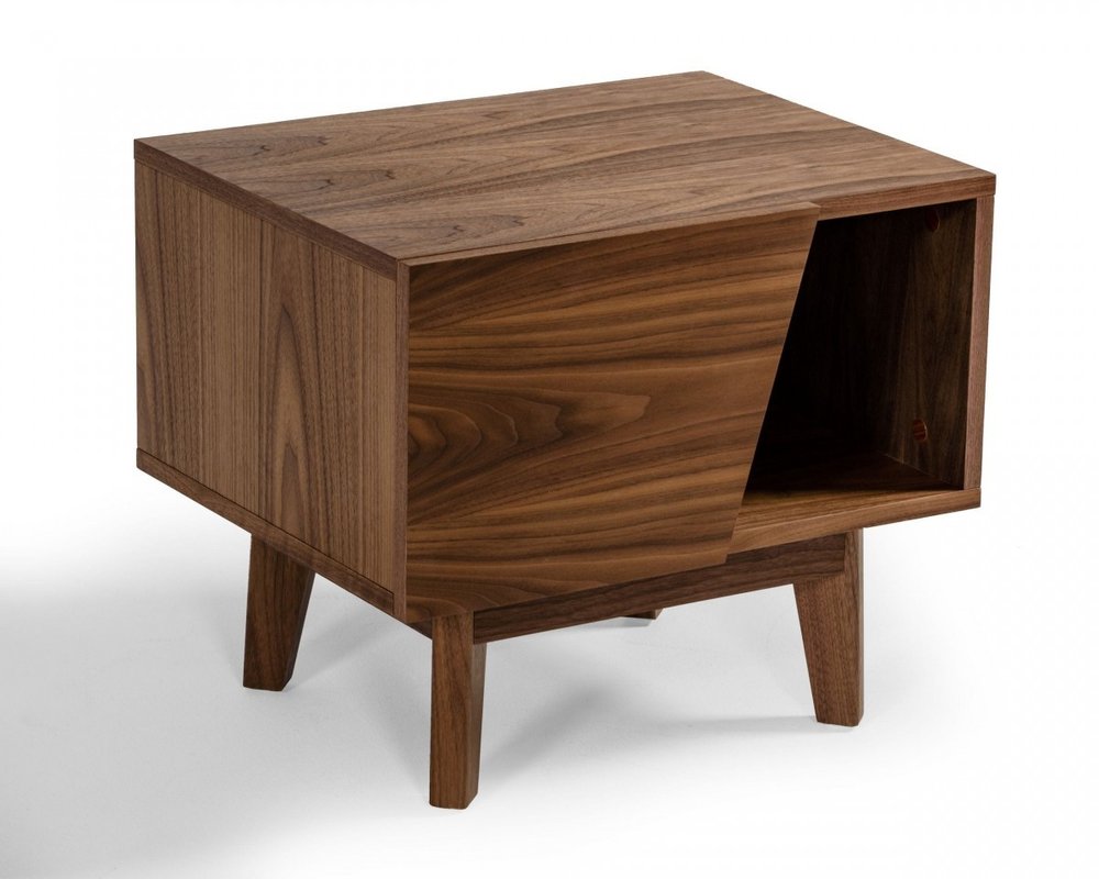 Wood One Drawer Nightstand - 24-inch