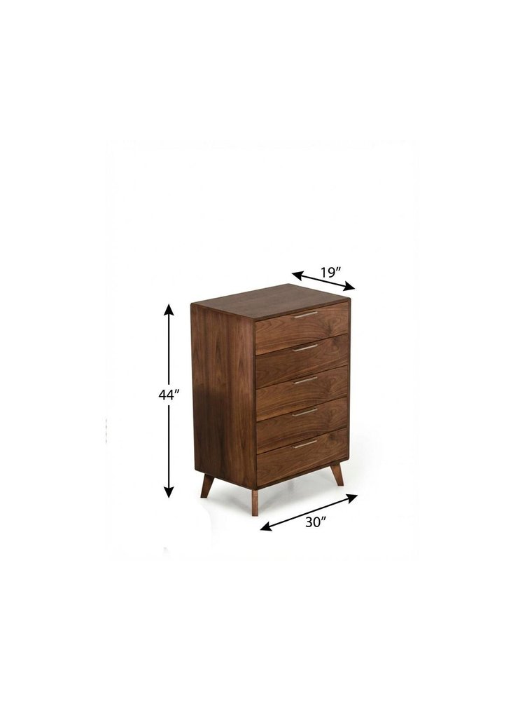 Brown Wood Six Drawer Double Dresser - 51-inch