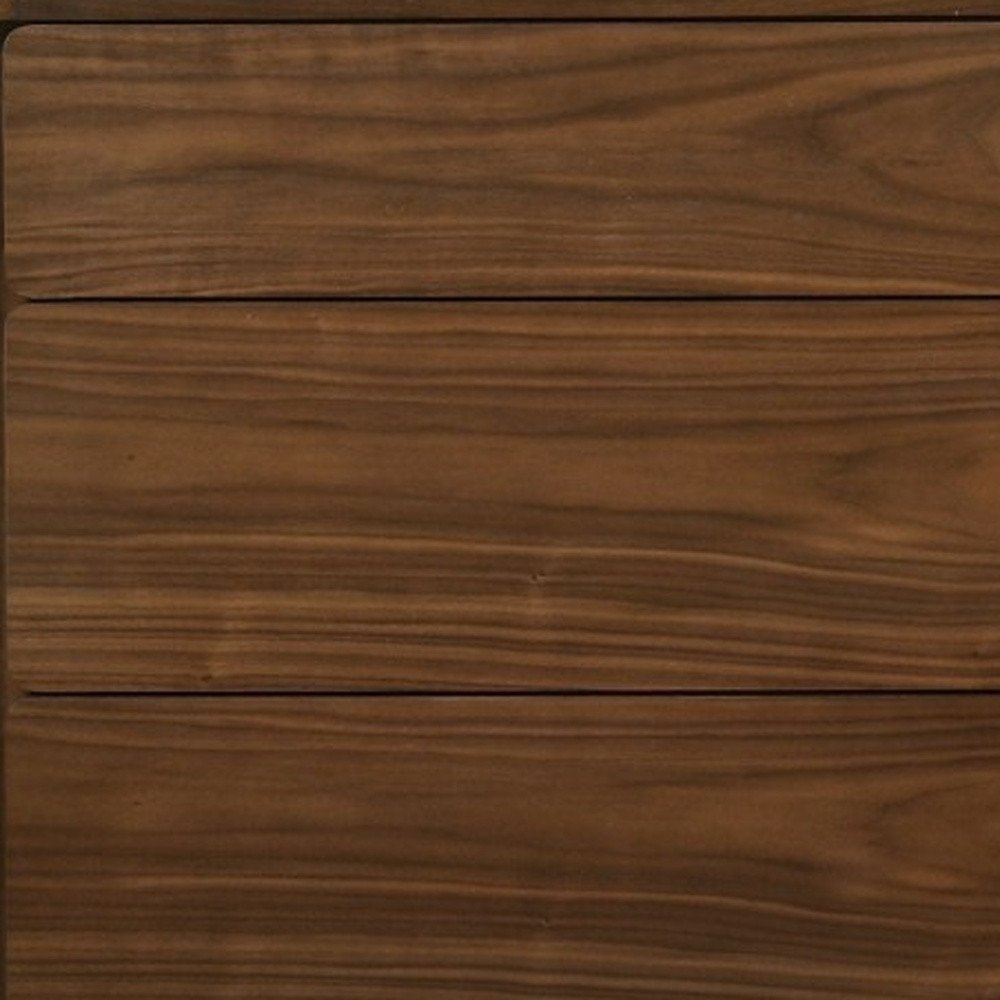 Walnut Solid Wood Five Drawer Chest - 35-inch