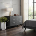 Grey Wash Solid Wood Six Drawer Double Dresser - 51-inch