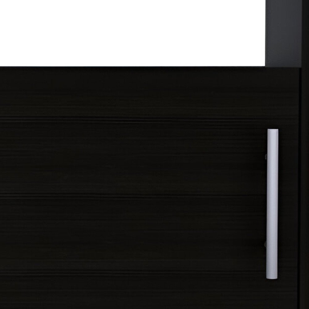Black Wood Nightstand - 23-inch