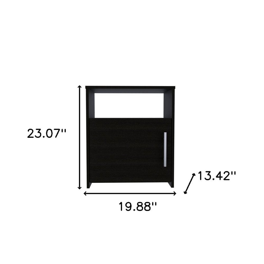 Black Wood Nightstand - 23-inch