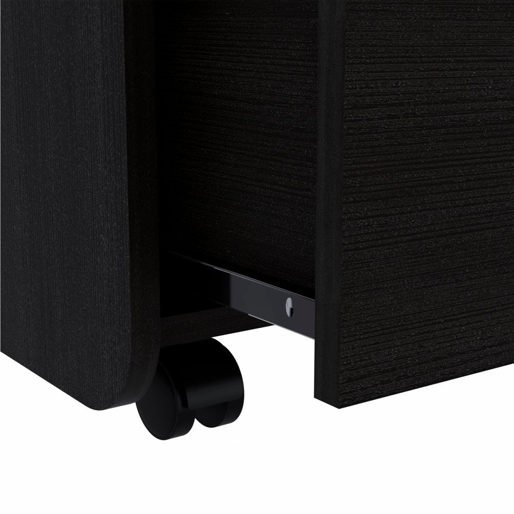 Wood Two Drawer Nightstand - 22-inch