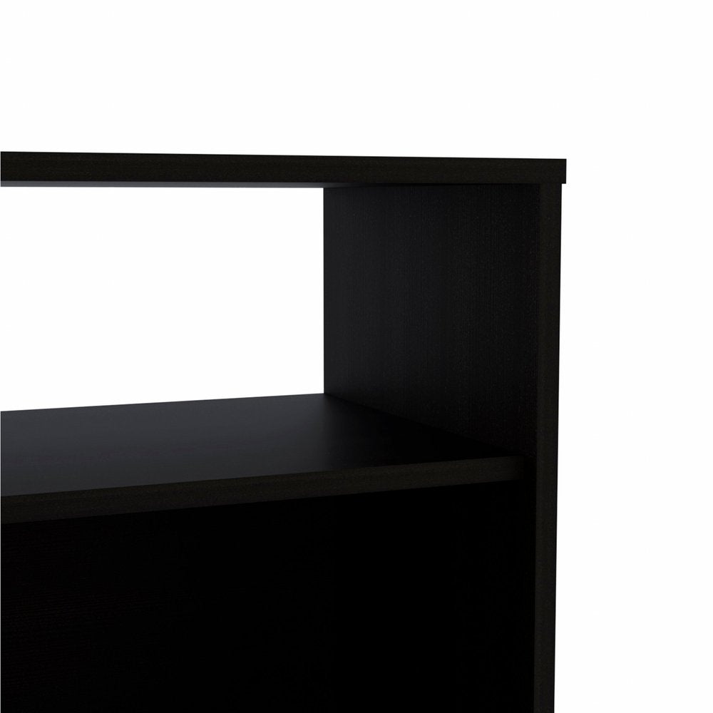 Black Wood Nightstand - 23-inch