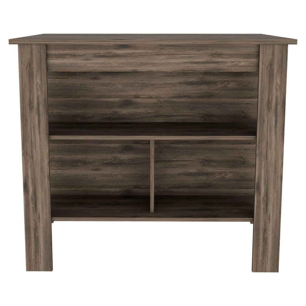 Brown 41 Kitchen Island with Storage