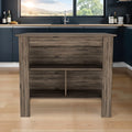 Brown 41 Kitchen Island with Storage