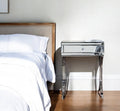 Stainless Steel and Mirror Nightstand - 24-inch