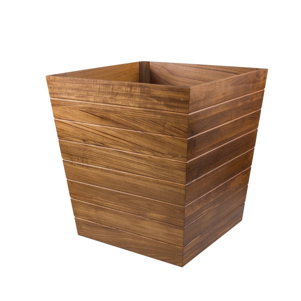 Brown Solid Wood Indoor Outdoor Square Planter Box - 21-inch