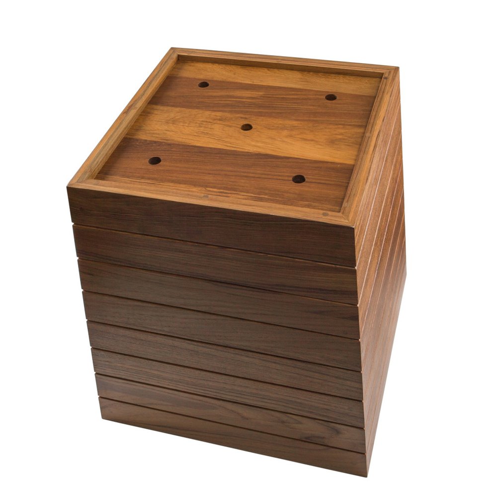 Brown Solid Wood Indoor Outdoor Square Planter Box - 21-inch
