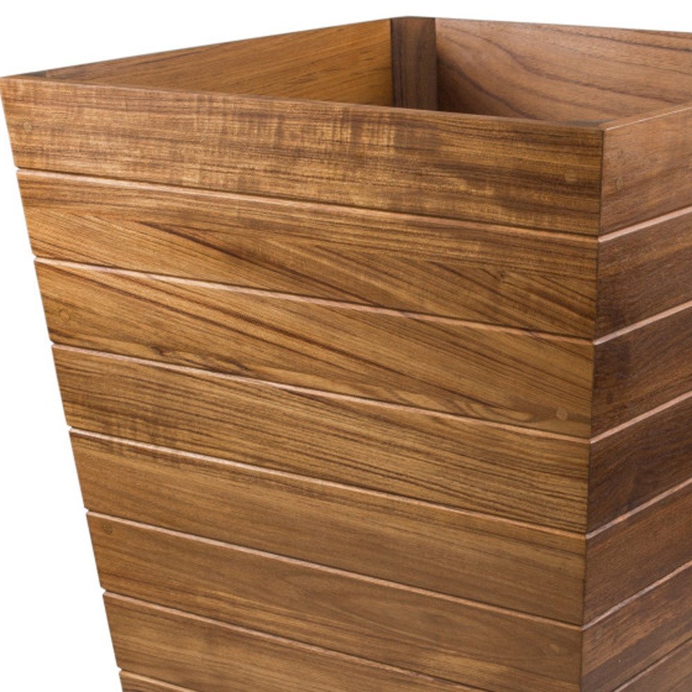 Brown Solid Wood Indoor Outdoor Square Planter Box - 21-inch