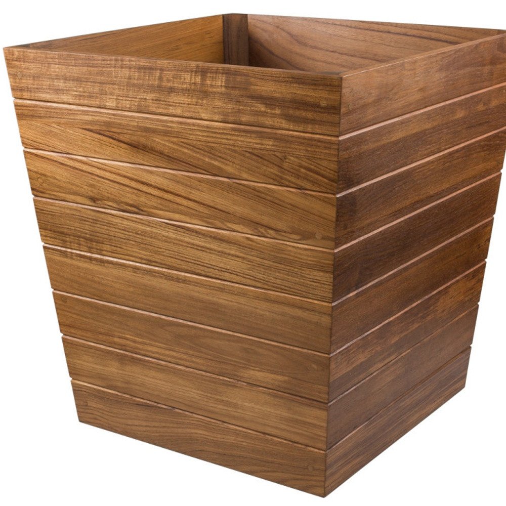 Brown Solid Wood Indoor Outdoor Square Planter Box - 21-inch