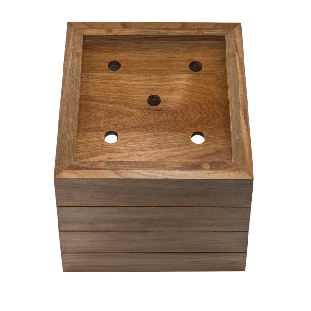 Brown Wood Indoor Outdoor Square Planter Box - 12-inch