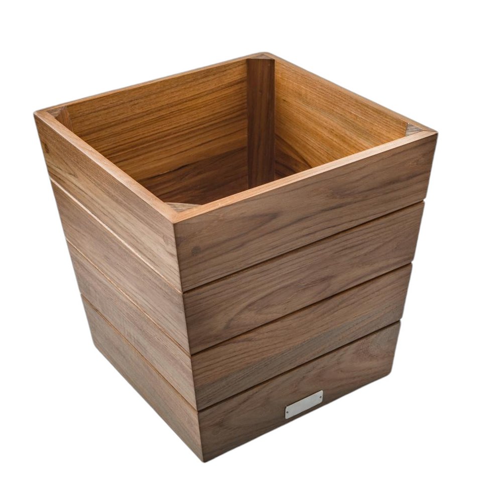 Brown Wood Indoor Outdoor Square Planter Box - 12-inch