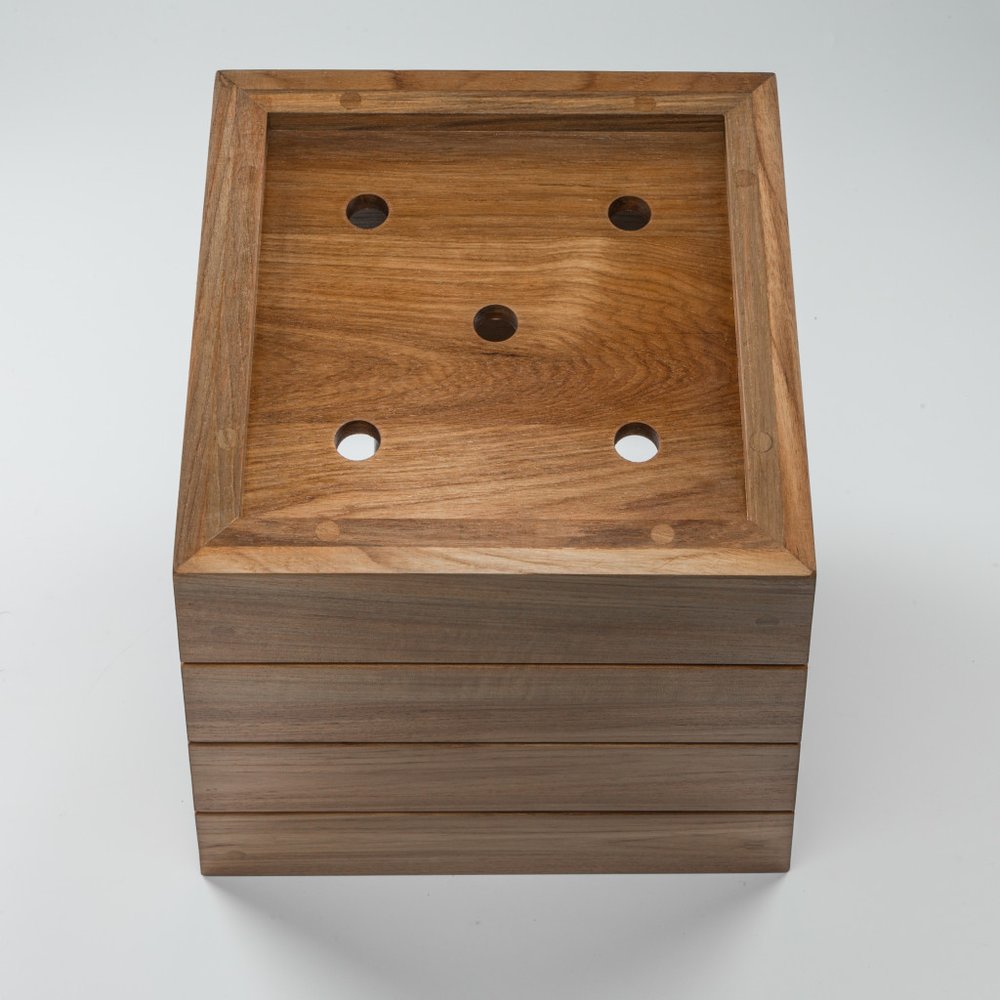 Brown Wood Indoor Outdoor Square Planter Box - 12-inch