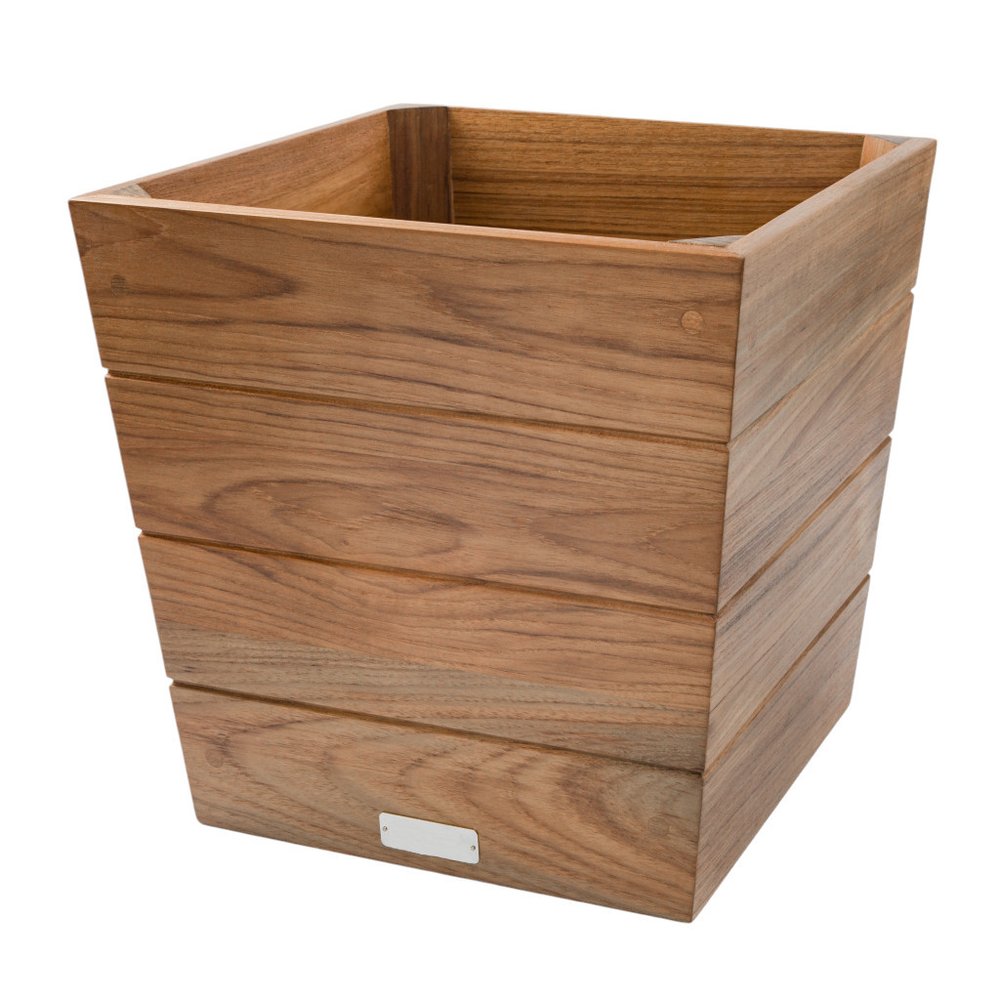 Brown Wood Indoor Outdoor Square Planter Box - 12-inch