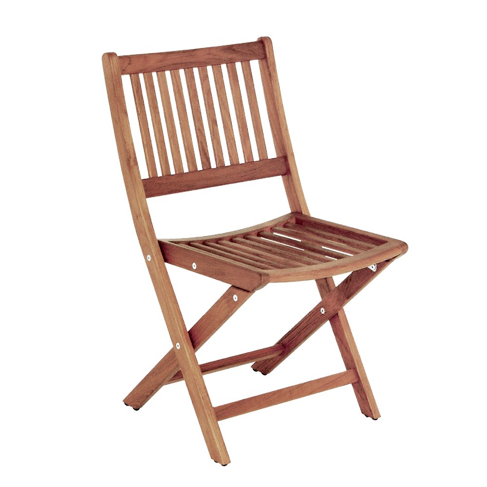 Brown Solid Wood Indoor Outdoor Deck Chair - 24-inch