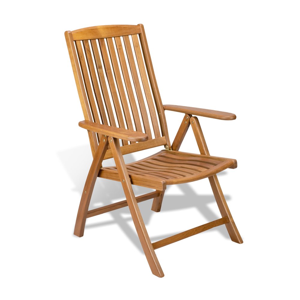 Brown Solid Wood Indoor Outdoor Arm Chair - 27-inch