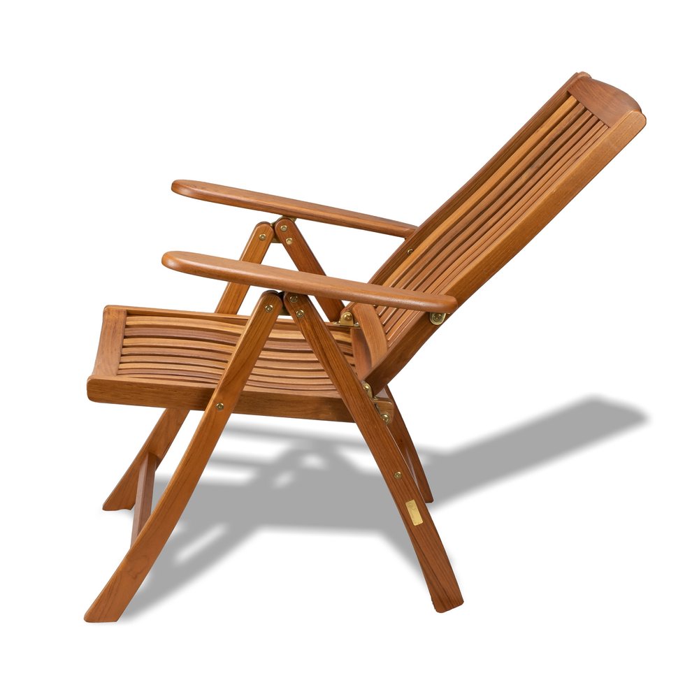 Brown Solid Wood Indoor Outdoor Arm Chair - 27-inch