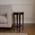 Chestnut Oval End Table with Shelf - 26-inch