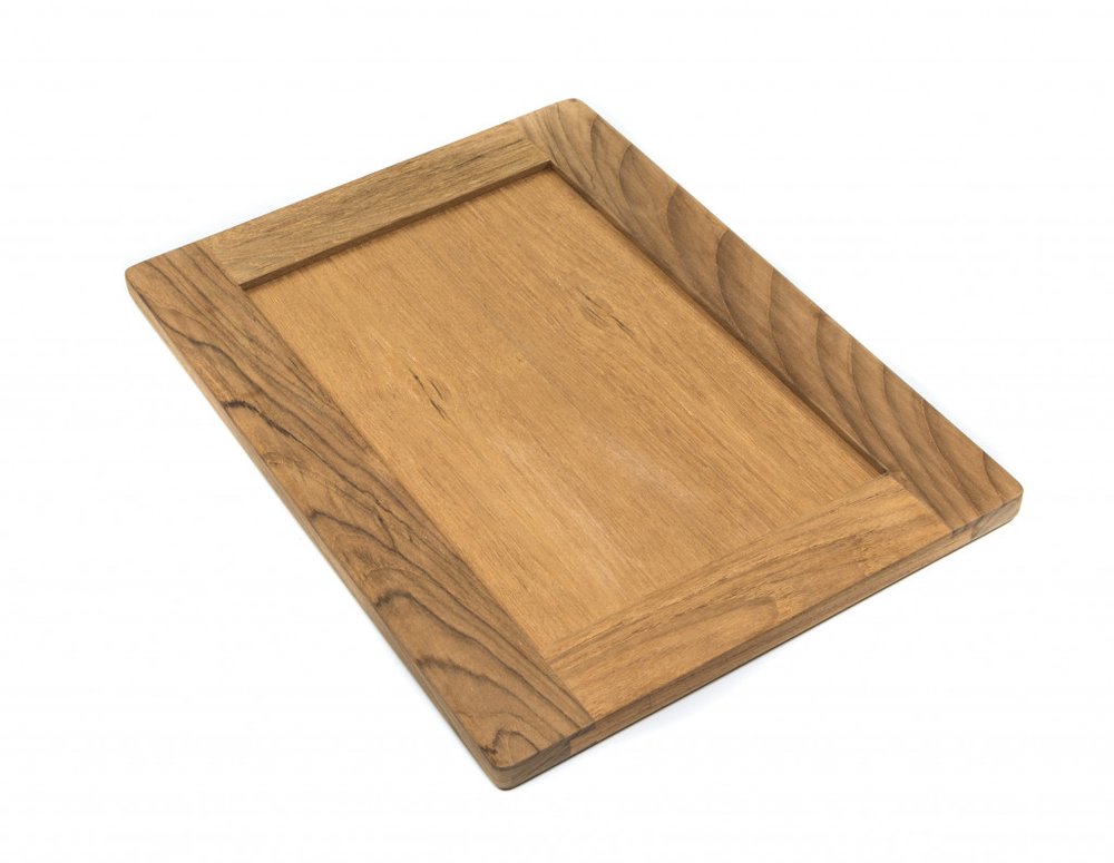 Brown Solid Wood Framed Accent Mirror - 15-inch