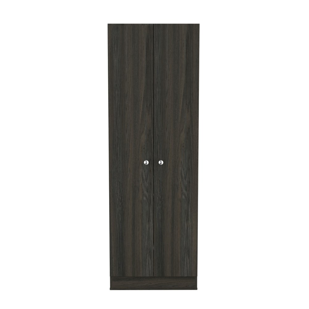 Dark Brown Wood Pantry or Storage Closet - 71-inch