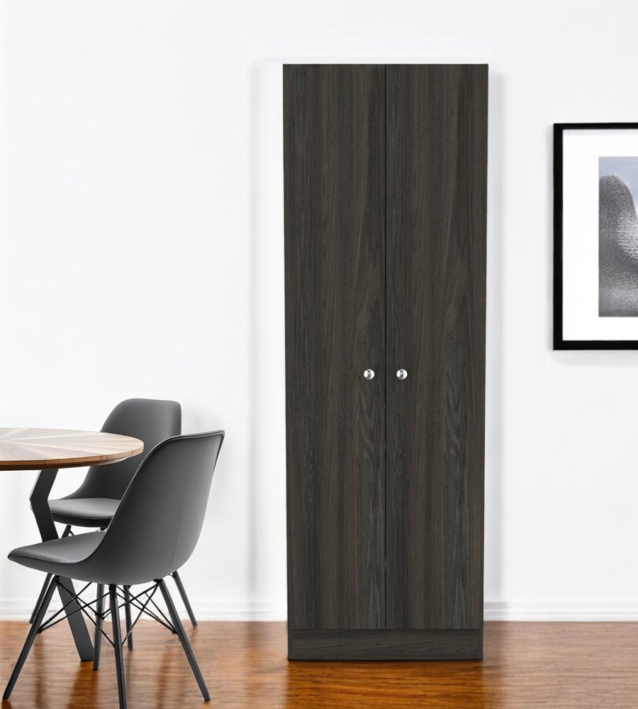 Dark Brown Wood Pantry or Storage Closet - 71-inch