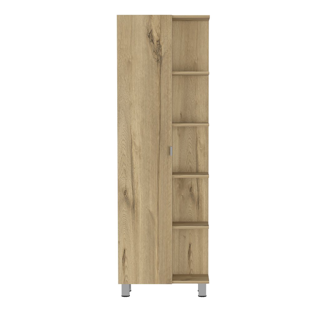 Oak Wood Pantry or Storage Closet - 62-inch