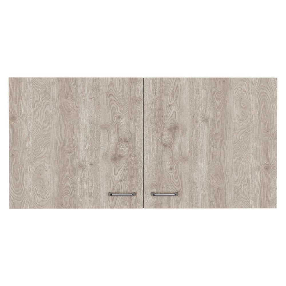 Oak Wood Wall Mounted Accent Cabinet with Two Doors - 39-inch