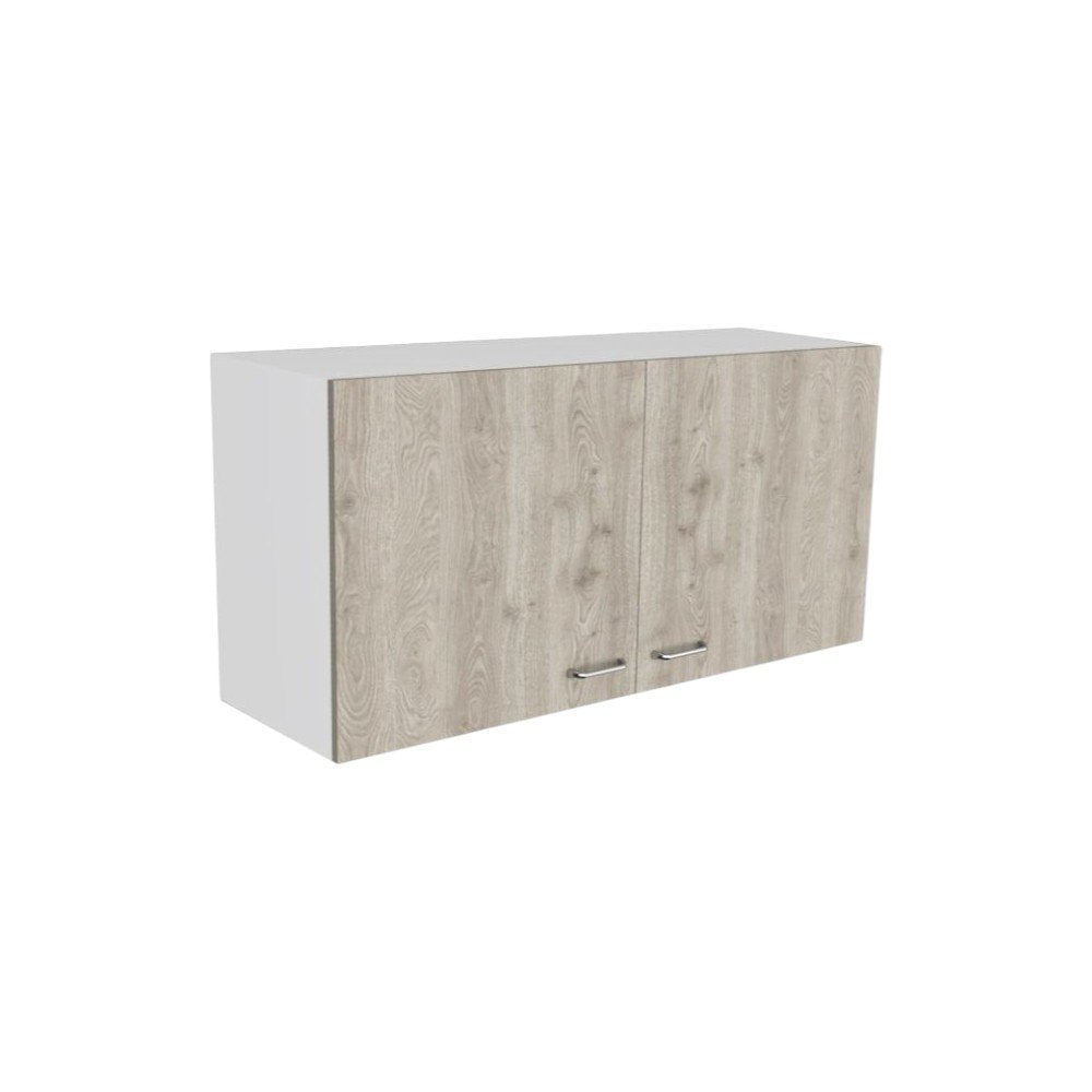 Oak Wood Wall Mounted Accent Cabinet with Two Doors - 39-inch