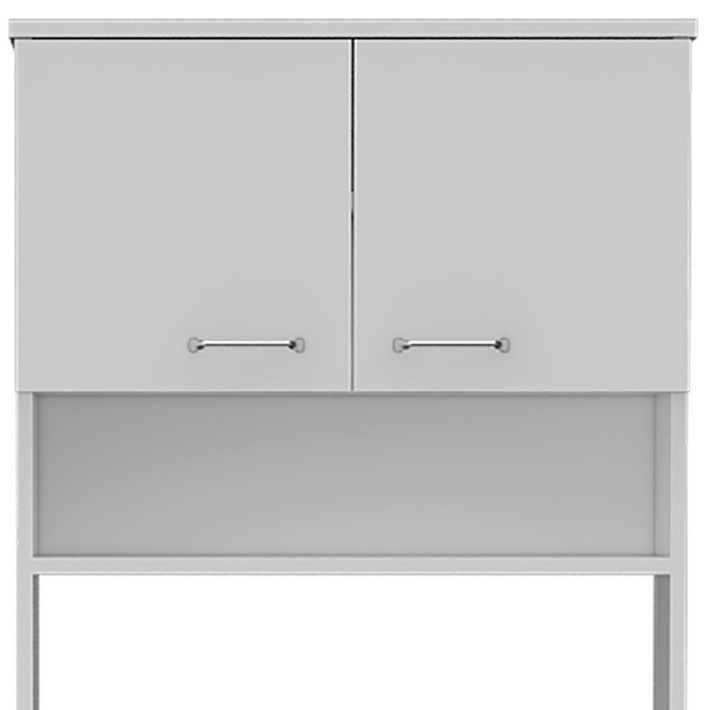 White Wood Four Door Pantry or Storage Closet - 67-inch