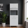 White Wood Four Door Pantry or Storage Closet - 67-inch