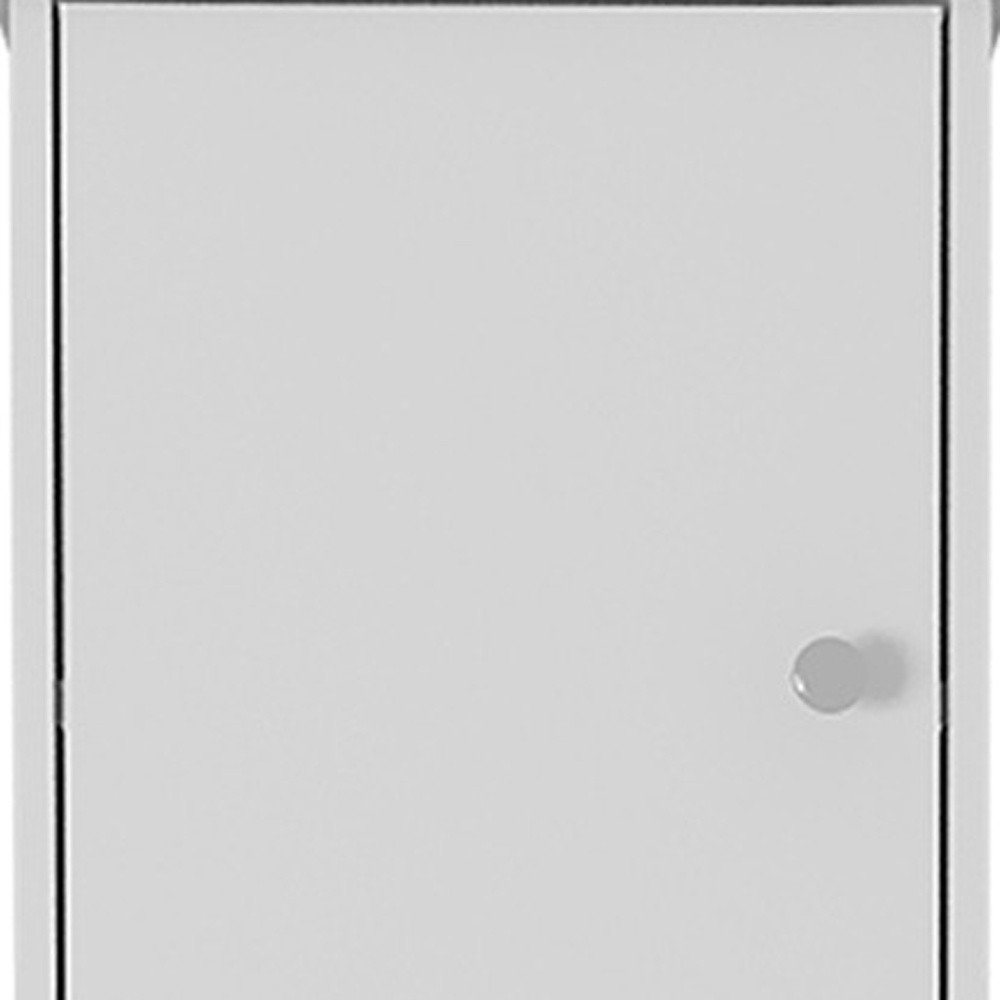White Wood Accent Cabinet with Two Doors - 16-inch