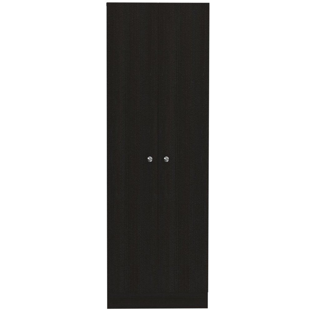 Black Wood Pantry or Storage Closet - 71-inch