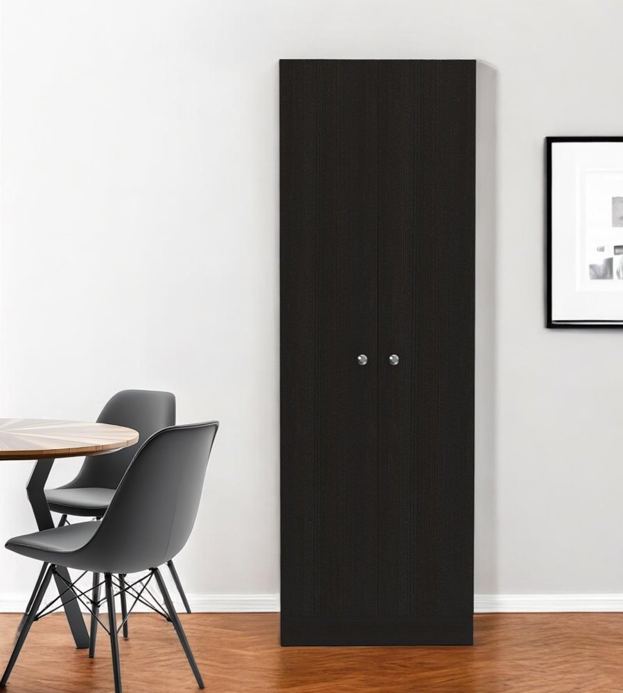 Black Wood Pantry or Storage Closet - 71-inch