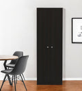 Black Wood Pantry or Storage Closet - 71-inch