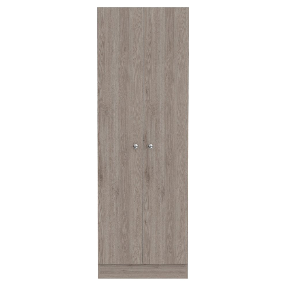 Light Gray Wood Pantry or Storage Closet - 71-inch