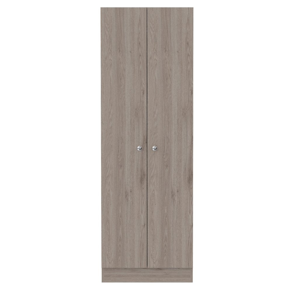 Light Gray Wood Pantry or Storage Closet - 71-inch