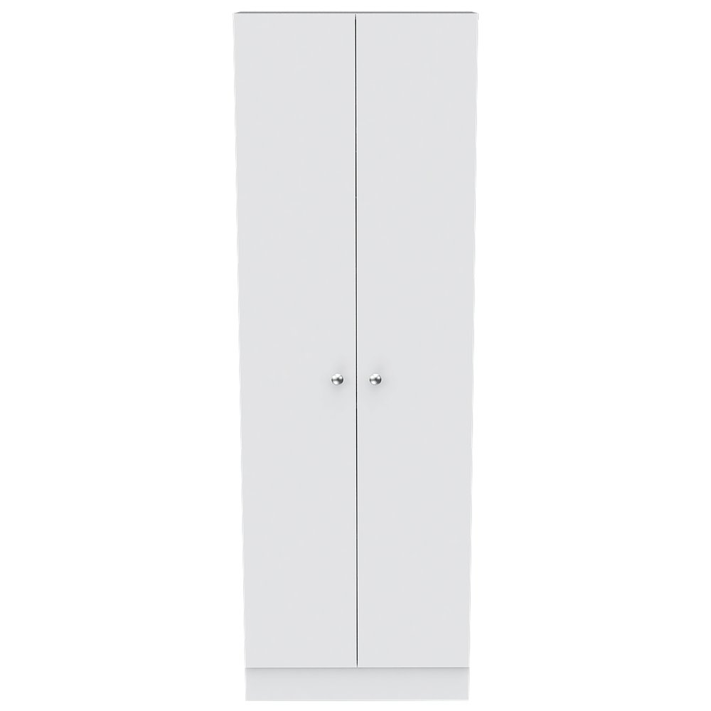 White Wood Two Door Pantry or Storage Closet - 71-inch
