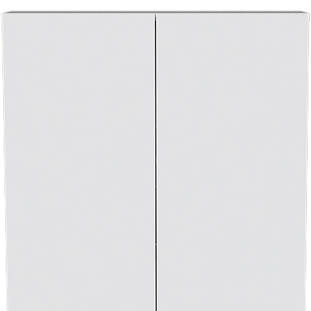 White Wood Two Door Pantry or Storage Closet - 71-inch