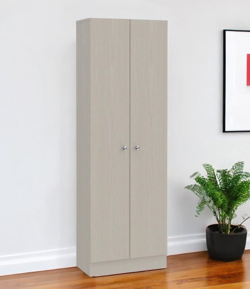 Light Gray Wood Pantry or Storage Closet - 71-inch