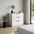 White Three Drawer Standard Chest - 28-inch