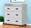 White Five Drawer Dresser - 33-inch