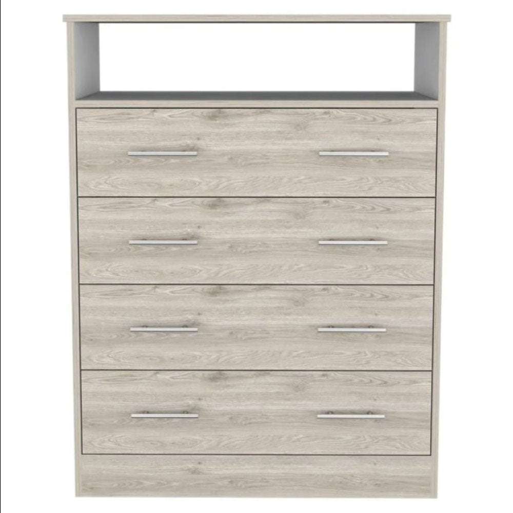 Light Grey Manufactured Wood Four Drawer Dresser - 33-inch