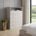 Light Grey Manufactured Wood Four Drawer Dresser - 33-inch