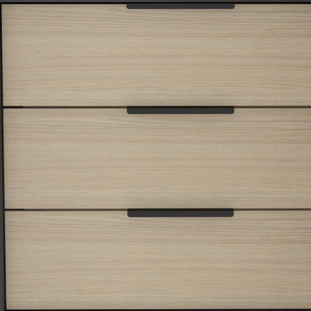 Brown and Black Three Drawer Dresser - 28-inch